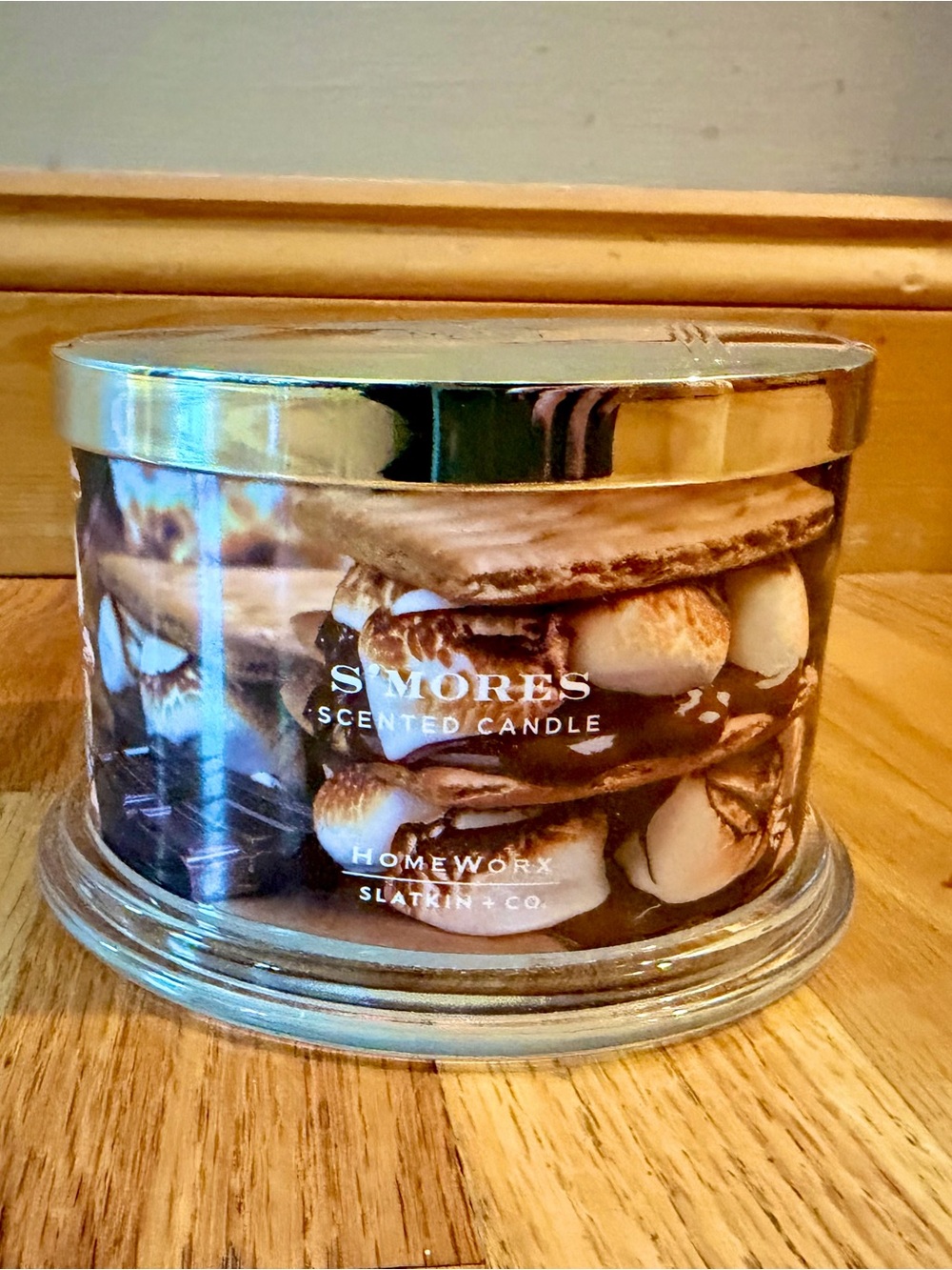 Smores Slatkin Candle. 18 oz 4-Wick Glass Jar Candle. Brand New